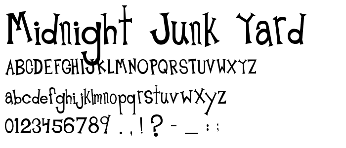 Midnight Junk Yard font